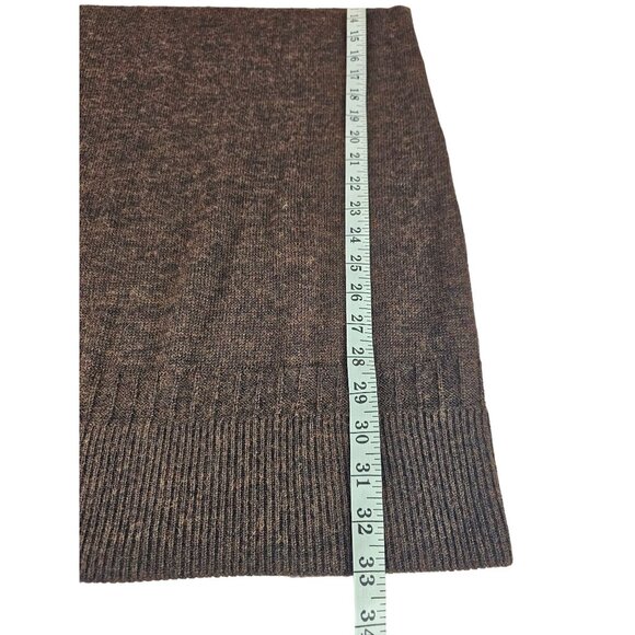 H & M Women's Casual Knee Length Sweater Dress Short Sleeve Brown Knit Size S - Picture 6 of 6